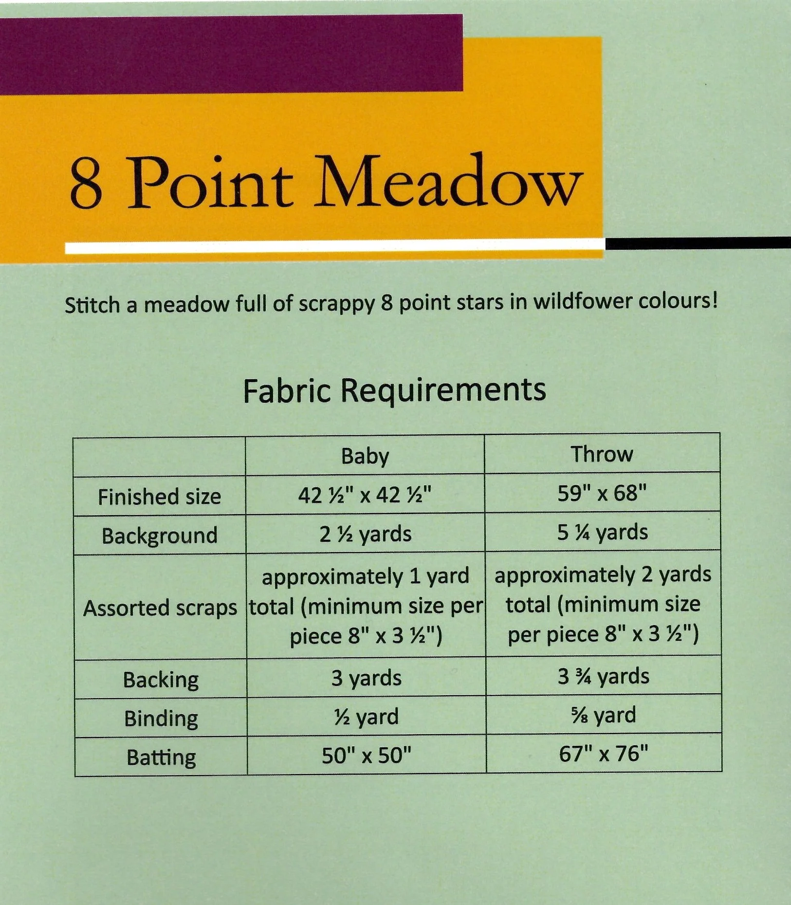 8 Point Meadow - Quilting Pattern - Devoted Quilter - Image 2
