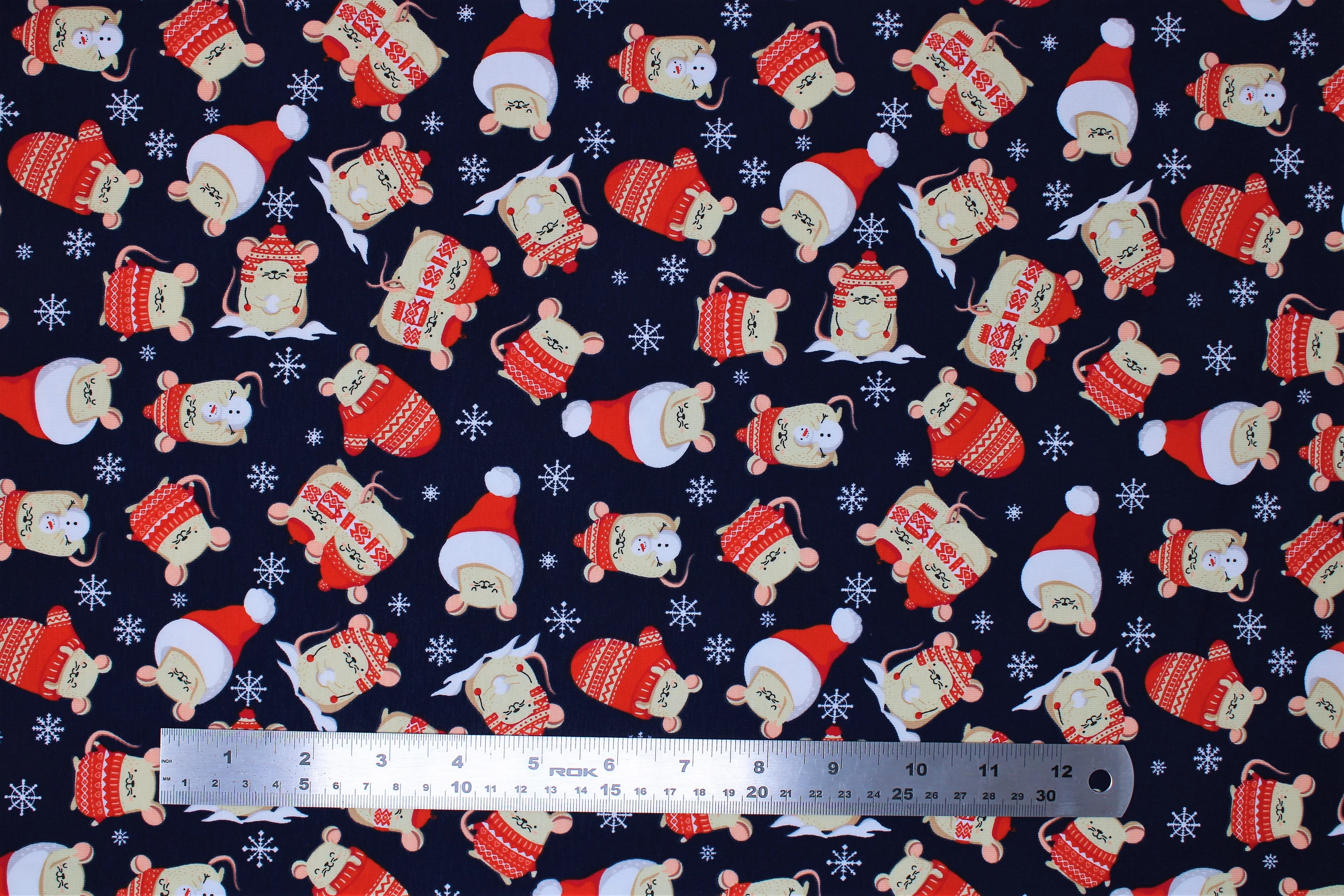 A Christmas Mouse - 57" - 95% Cotton, 5% Elastic - Image 2