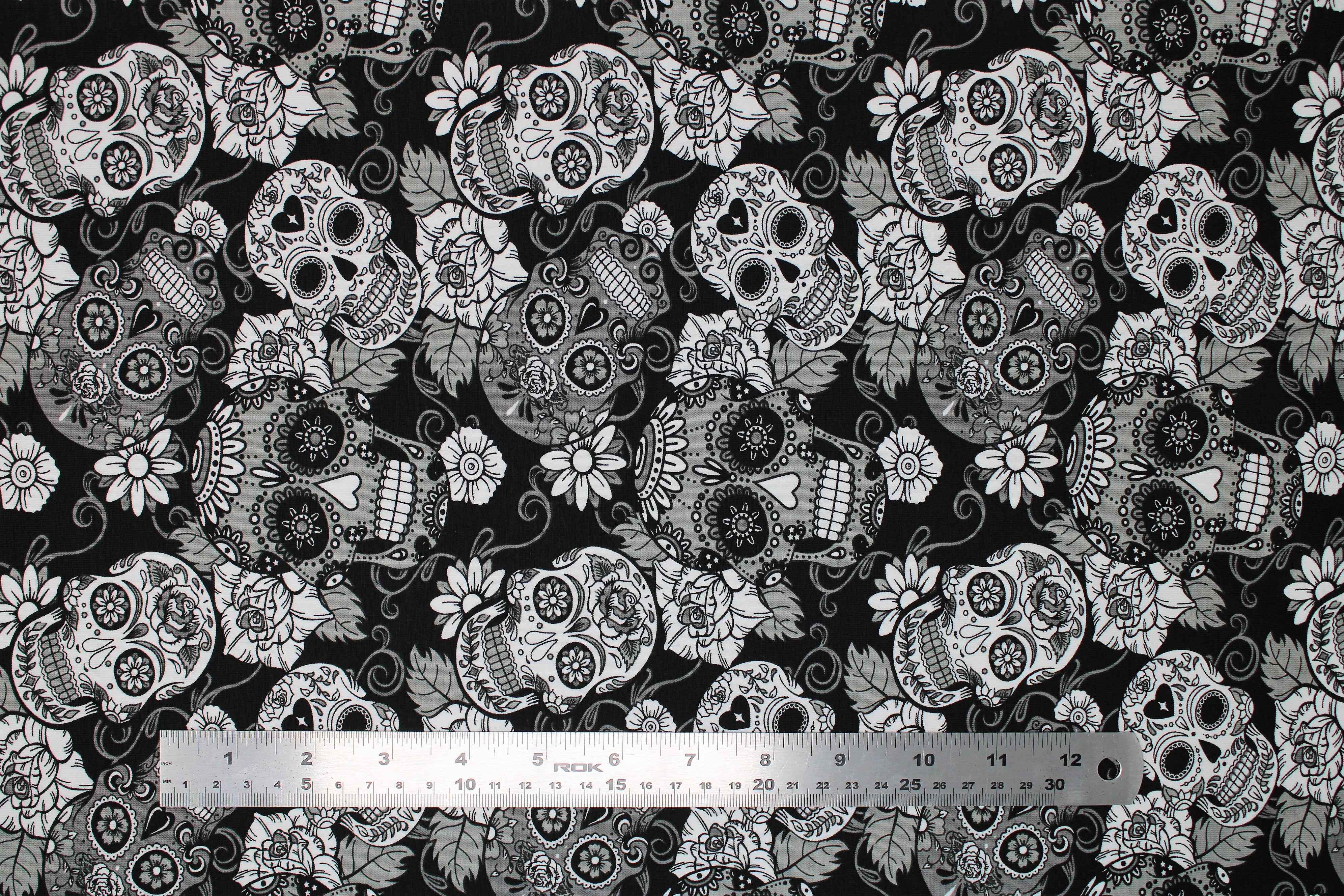 Sugar Skulls - 59" - 95% Cotton, 5% Elastic - Image 4