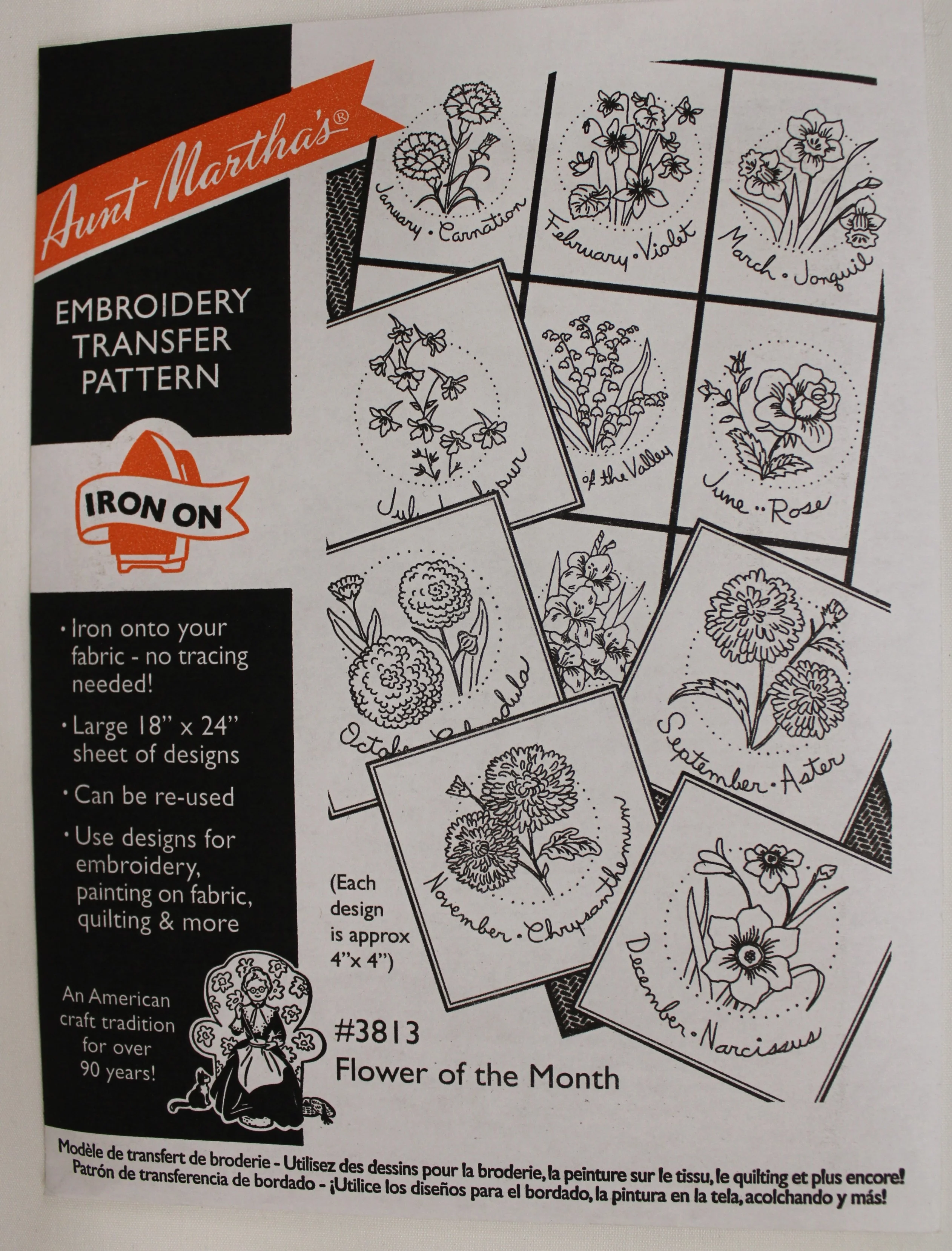 Aunt Martha's Hot Iron Transfers - Cross Stitch & Quilts - Image 8