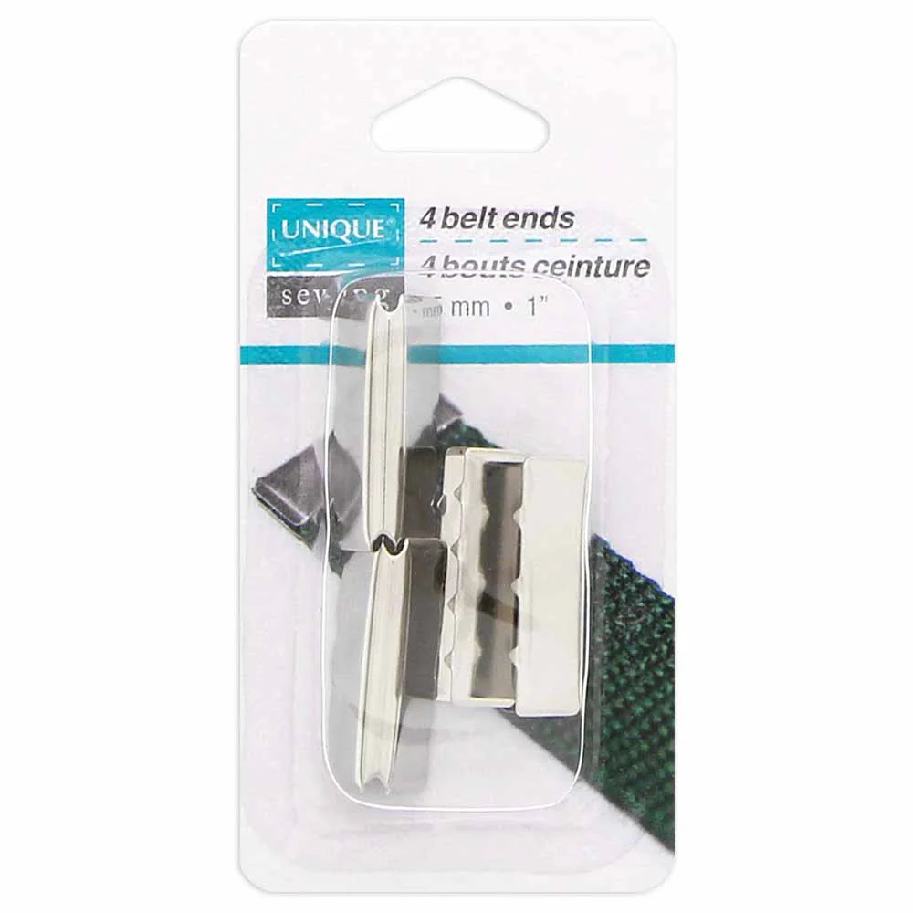 Silver Belt End - 25mm - UNIQUE