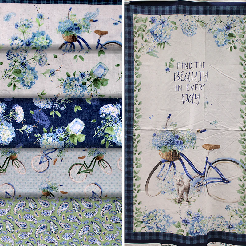 Bohemian Blue - 44/45" - 100% Cotton - Lisa Audit