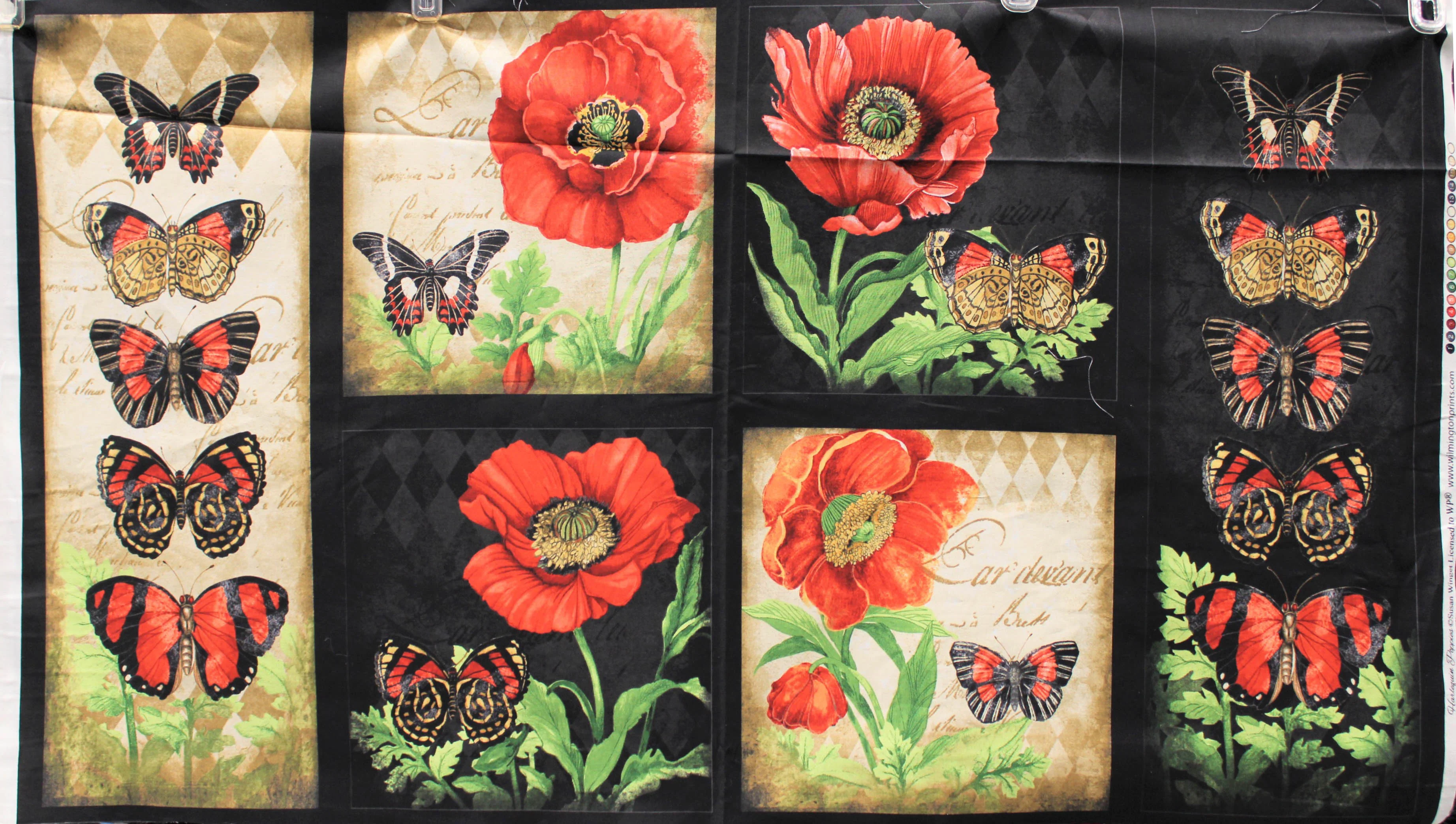 Harlequin Poppies - 44/45" - 100% Cotton - Susan Winget - Image 2
