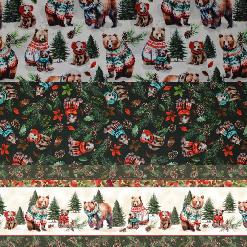 Merry Beary - 44" - 100% cotton