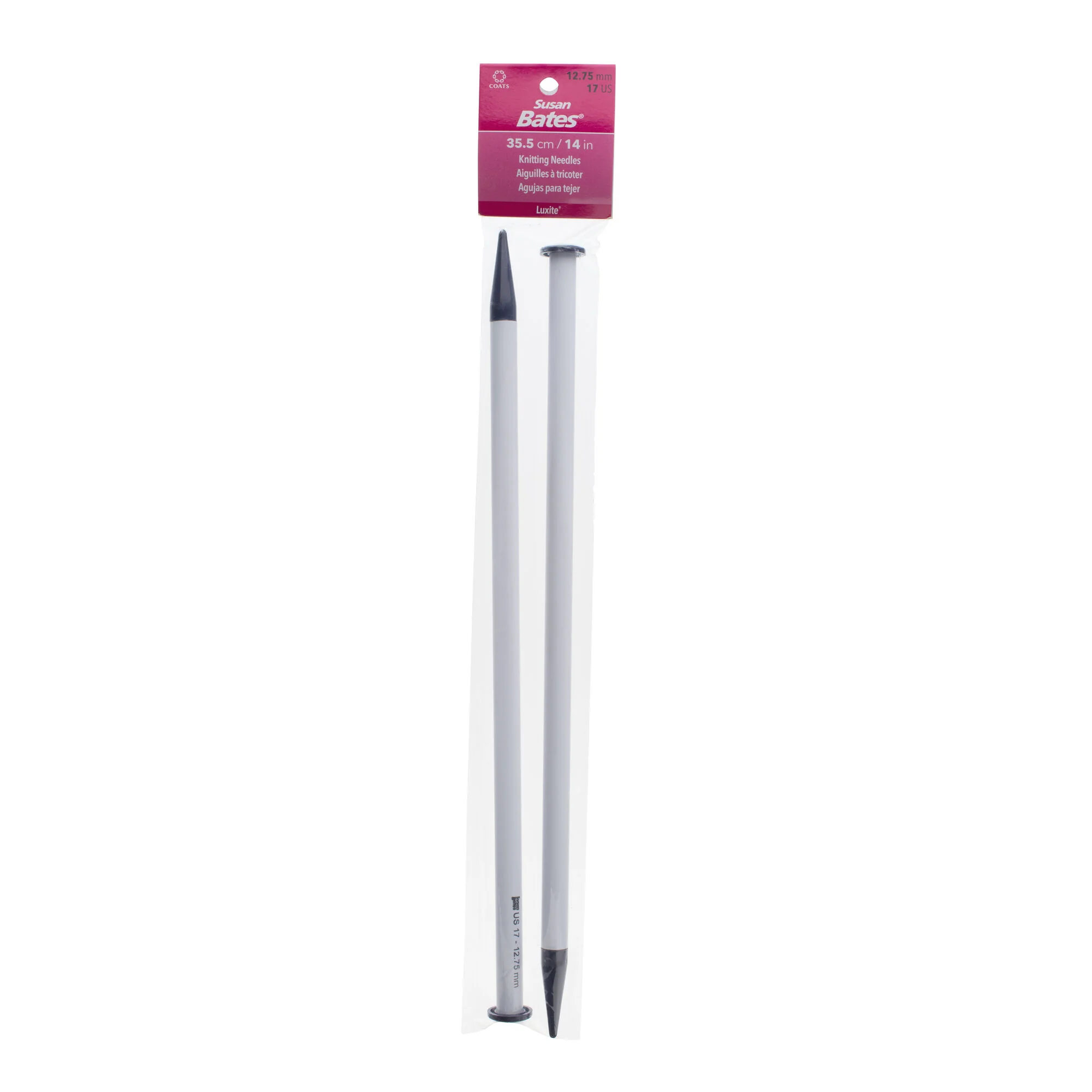 Bulky Plastic Knitting Needles - 14" (35.5cm) - Luxite/Susan Bates