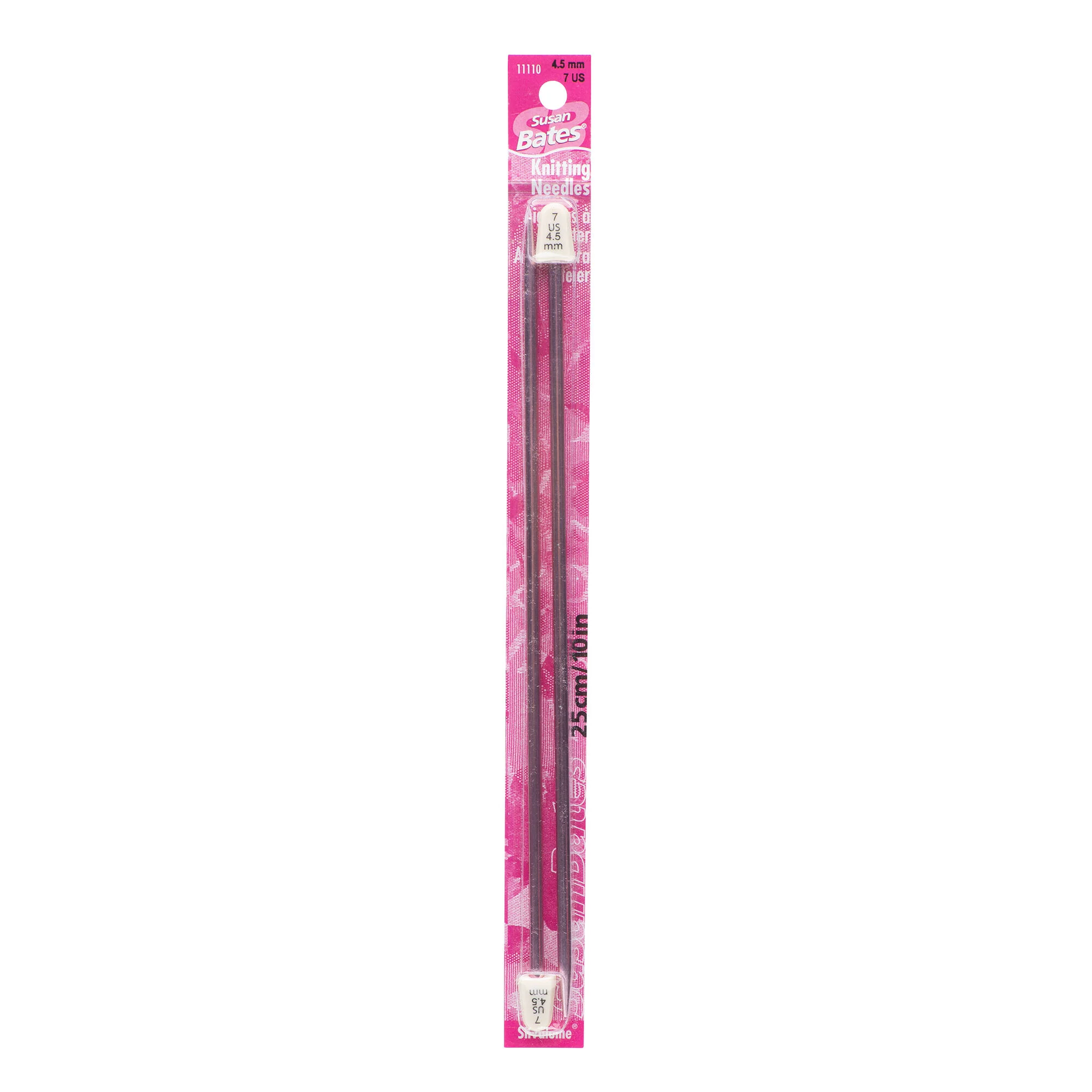 Aluminum Knitting Needles - 10" (25cm) - Silvalume/Susan Bates - Image 6
