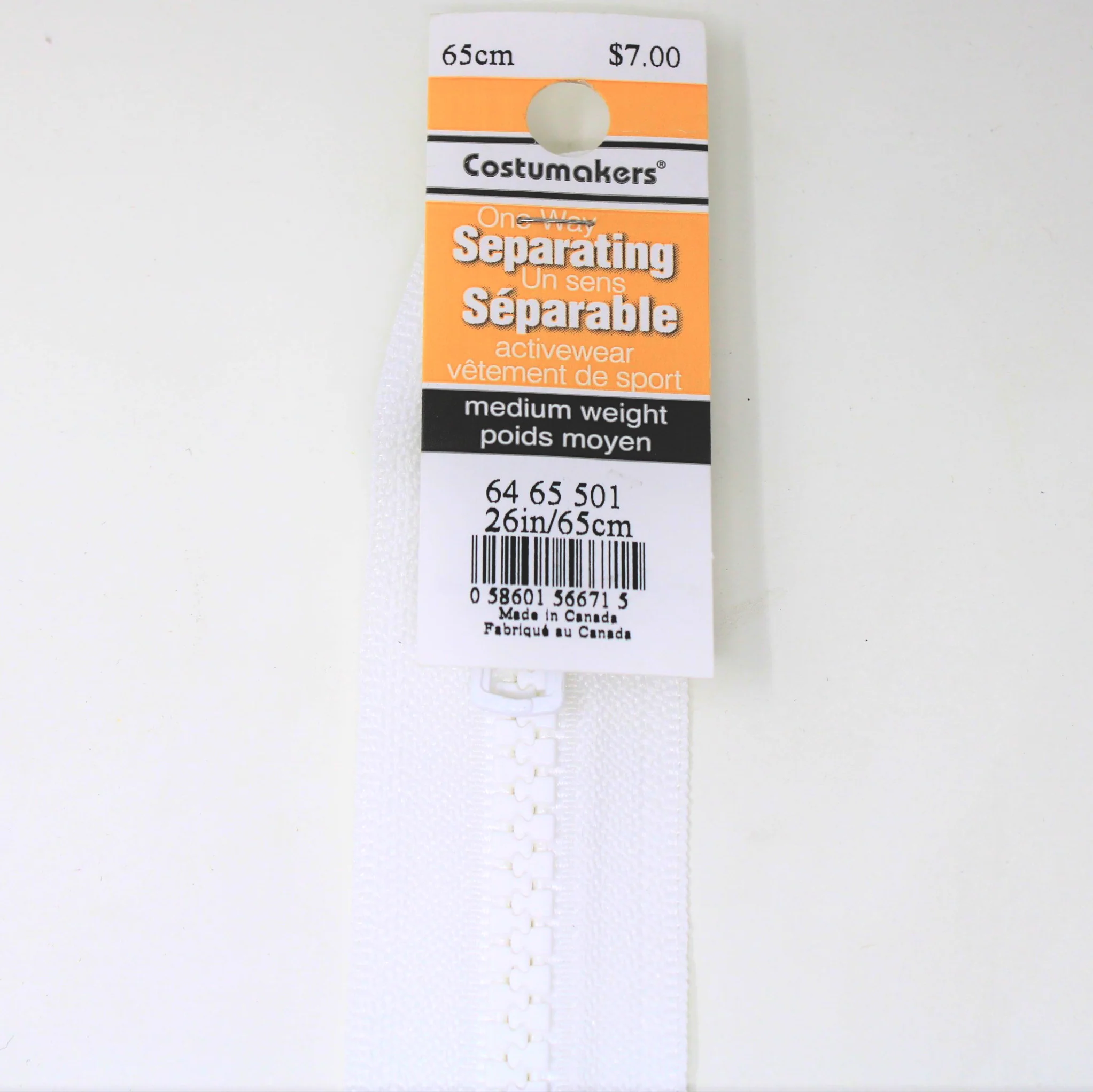 Activewear One Way Separating Zipper - Medium Weight - Image 14