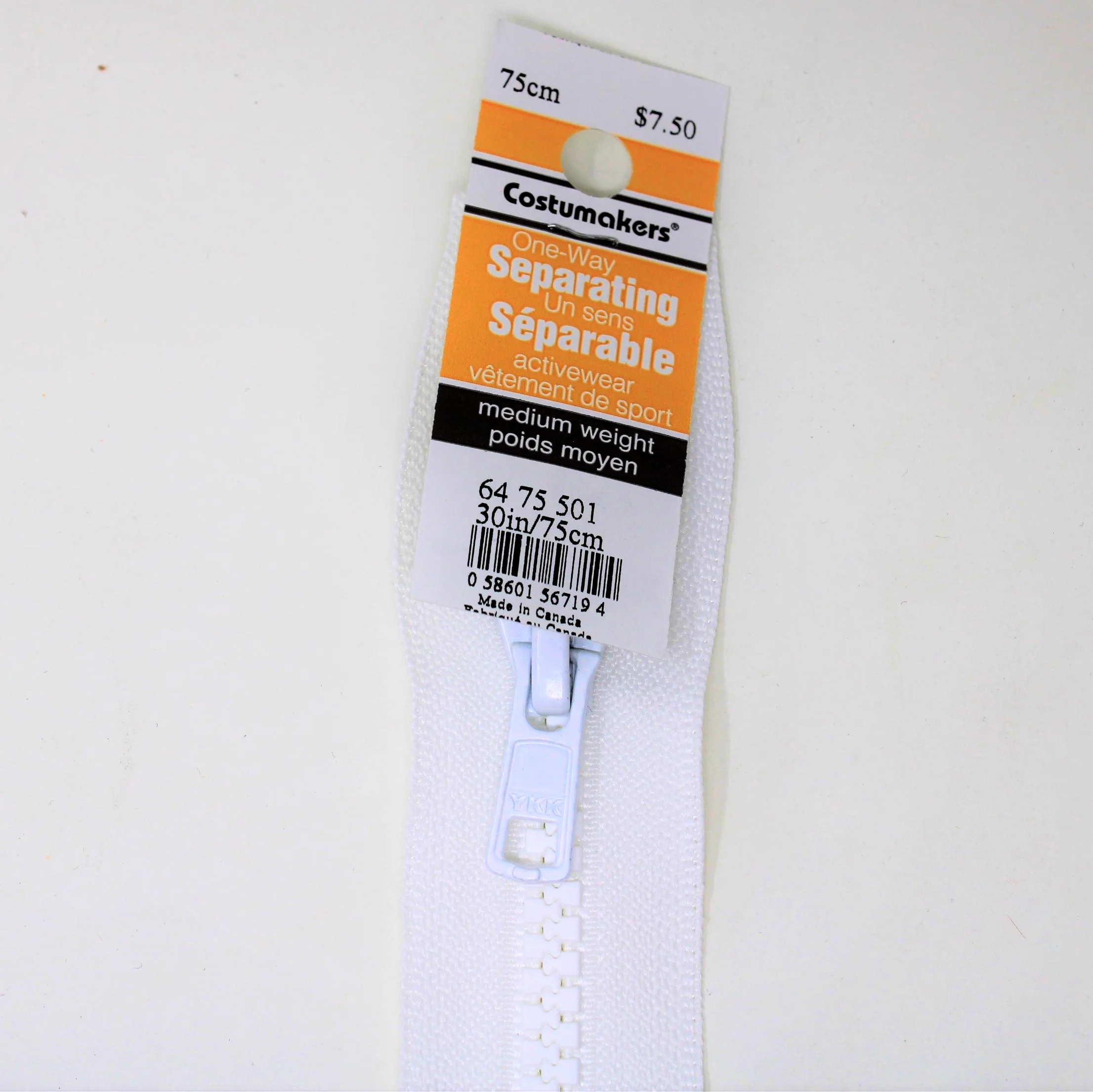 Activewear One Way Separating Zipper - Medium Weight - Image 24