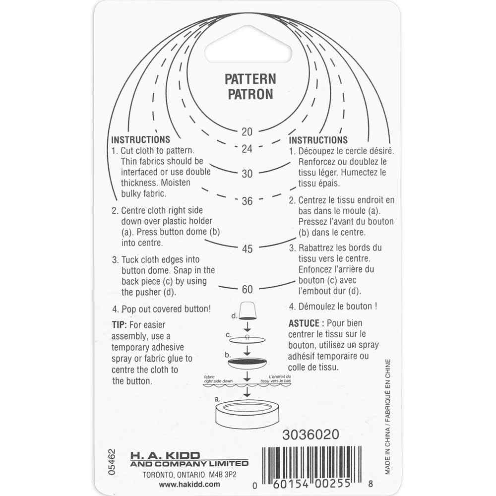No-sew Cover Button Kit - UNIQUE - Image 2