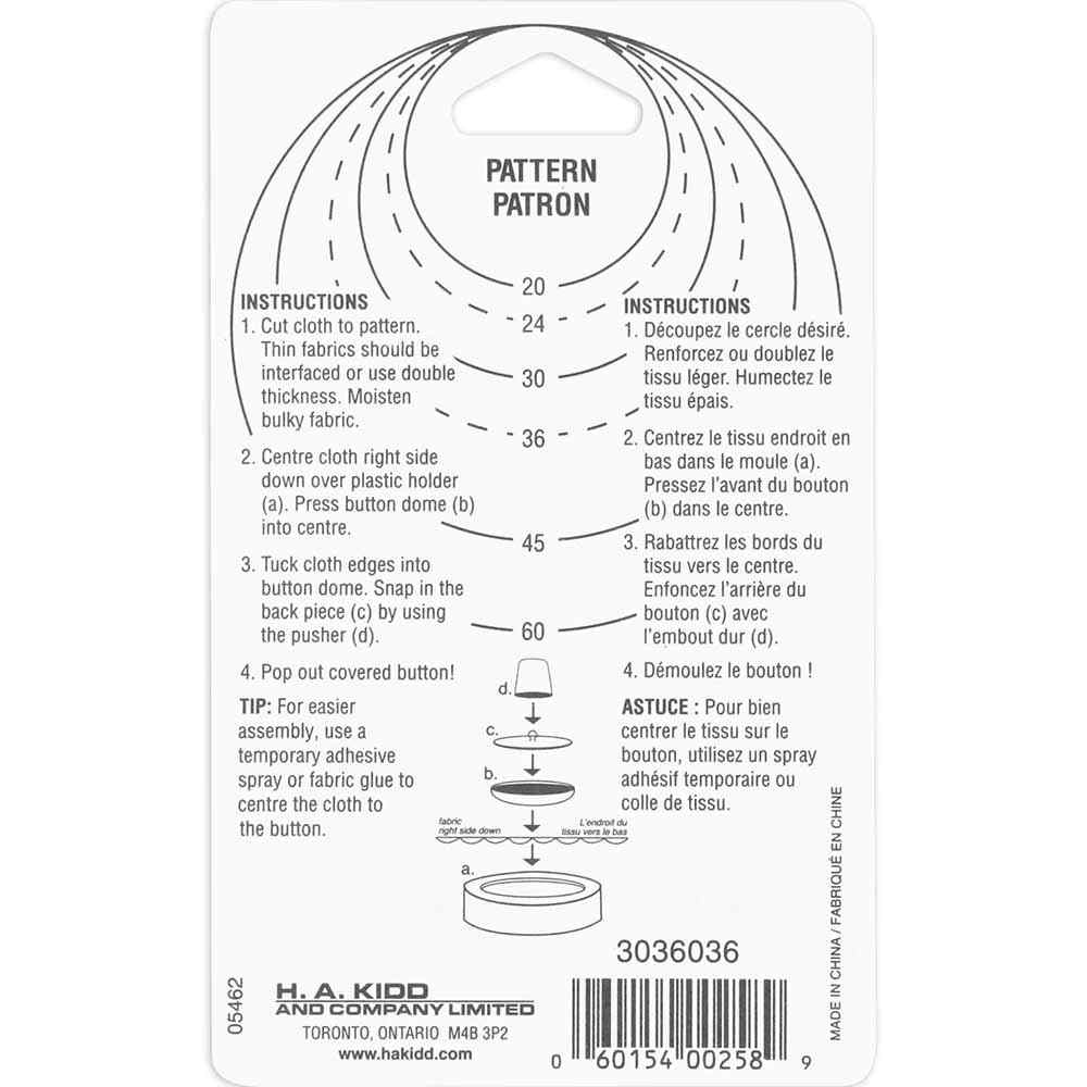 No-sew Cover Button Kit - UNIQUE - Image 8