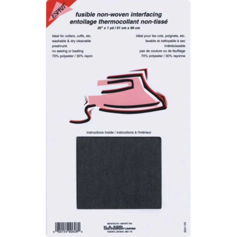 Fuse Interfacing - 20" x 1yd - Black - Esprit