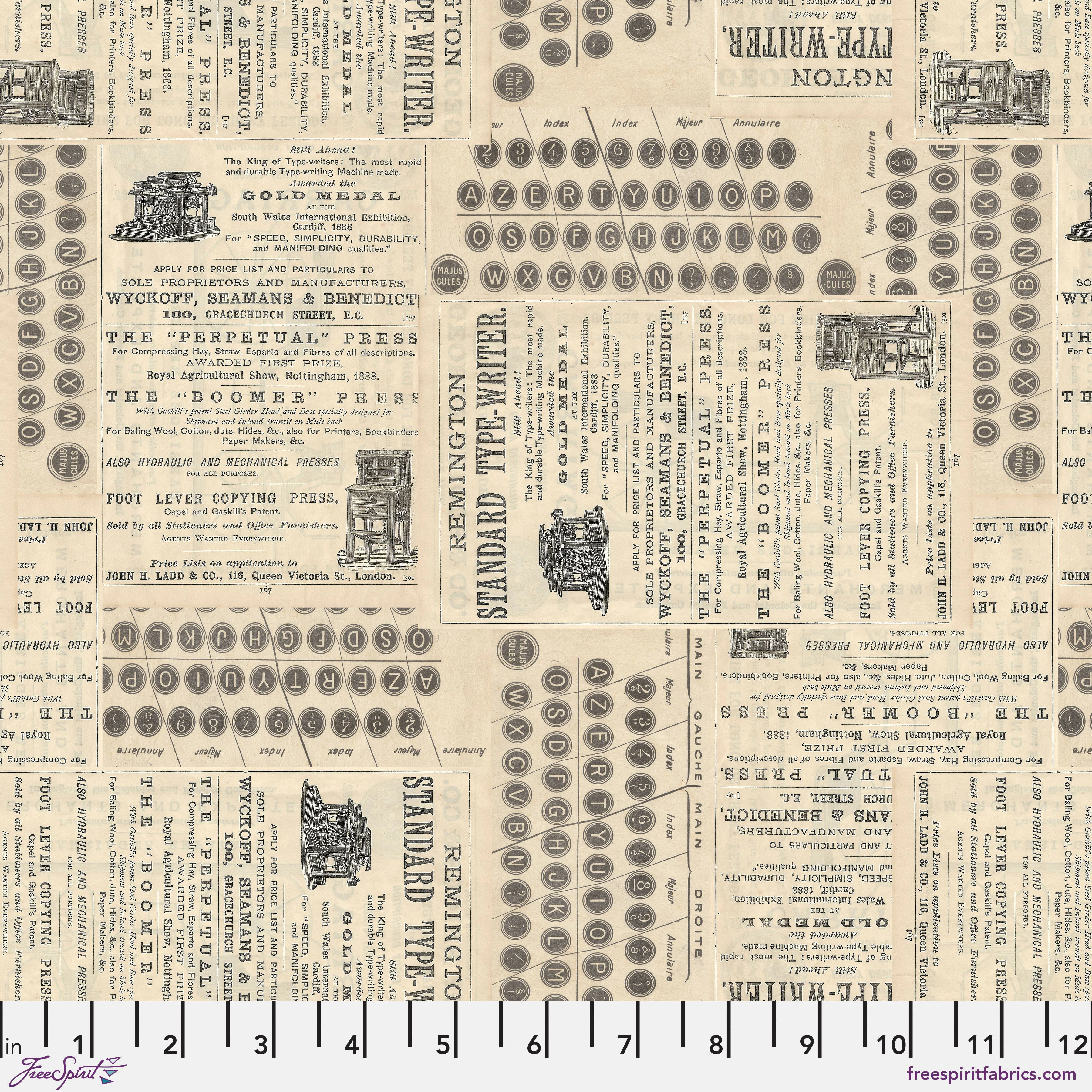 Palette Neutral - 44" - 100% cotton - Tim Holtz - Image 11