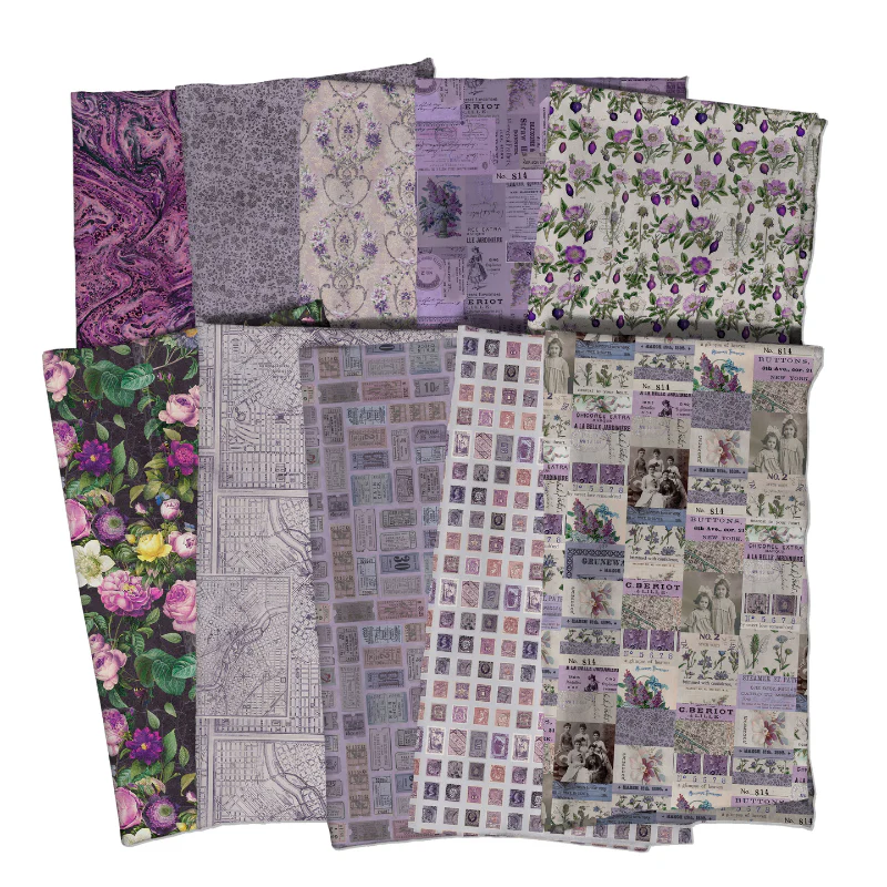 Palette Purple - 44" - 100% cotton - Tim Holtz