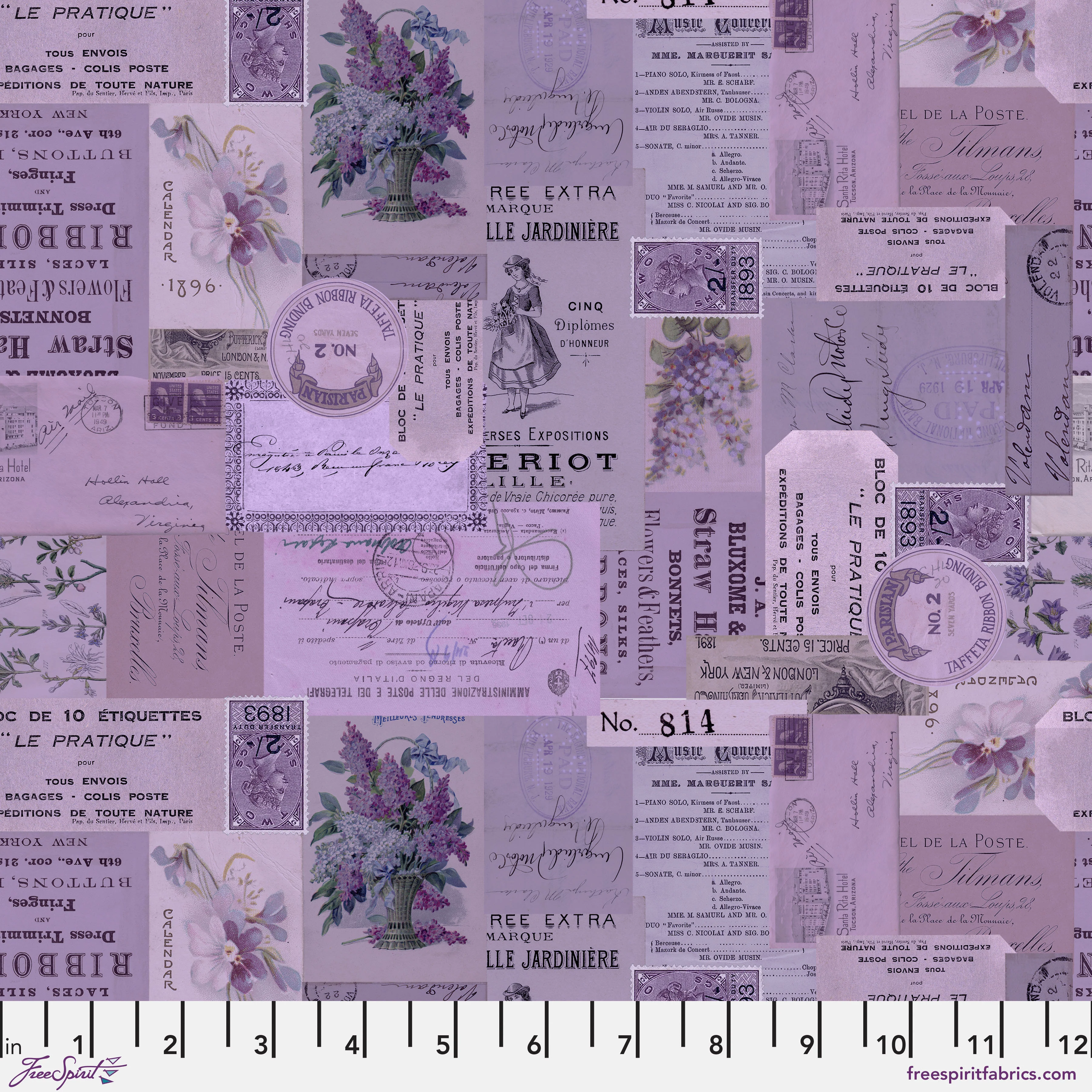 Palette Purple - 44" - 100% cotton - Tim Holtz - Image 13