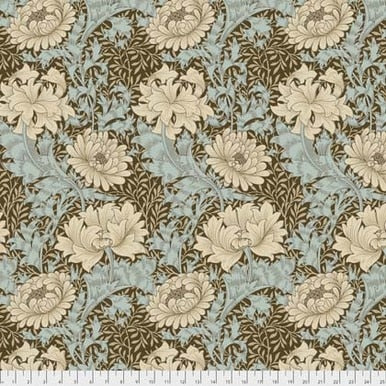 Chrysanthemum (aqua) - 45" - 100% Cotton - William Morris