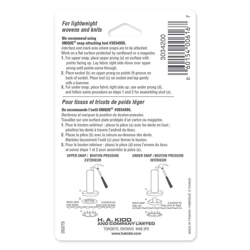 Cap Snaps - 11.5mm (1/2") - 6 sets - UNIQUE - Image 4