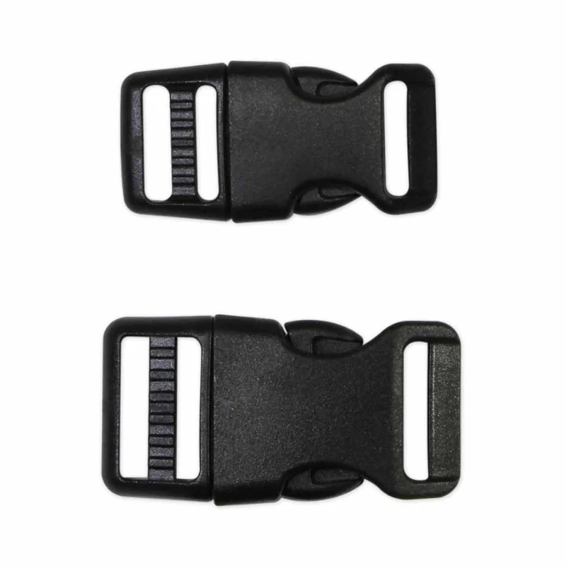 Contoured Parachute Buckles - 2ct Black - Unique Brand