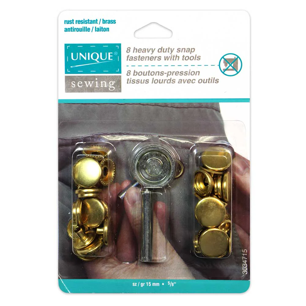 15mm Heavy Duty Snap Kit with Tool (8ct) - Unique Brand - Image 2