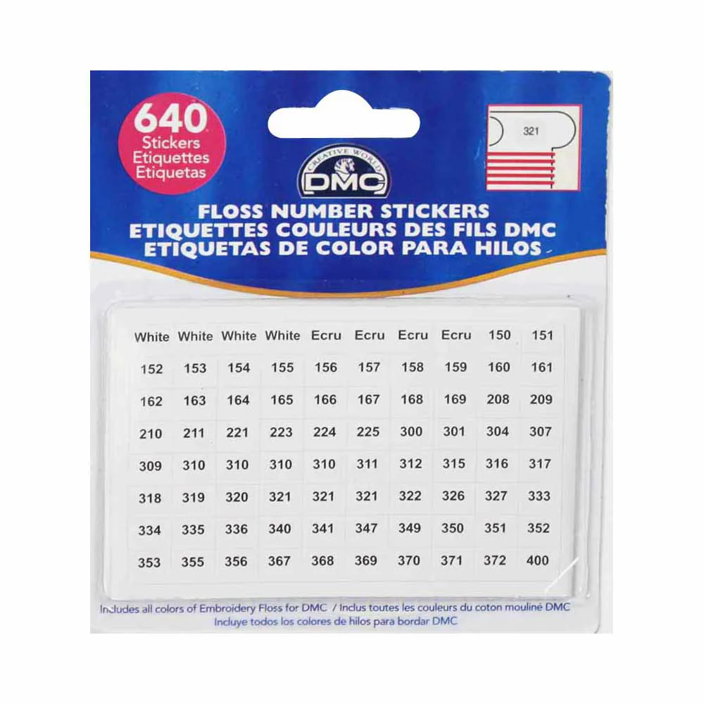 Floss Number Sticker Packs - DMC