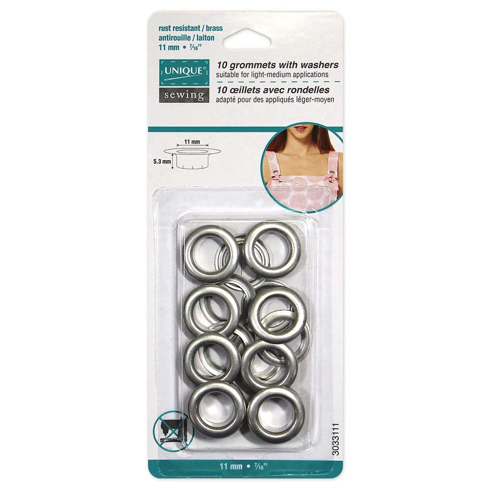 Grommets - 11 x 5.3mm (3/8″ x 3/16″) - 10 sets - Unique Brand - Image 2