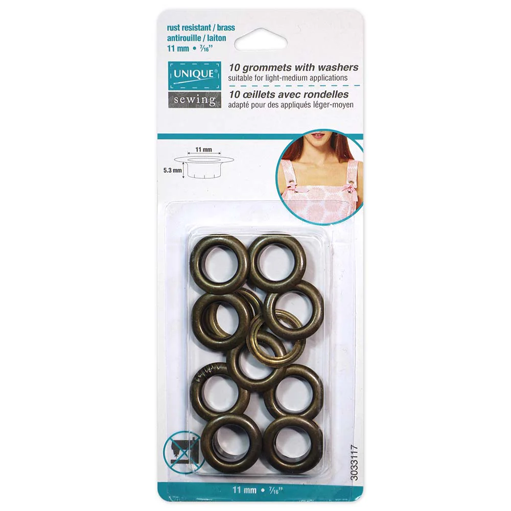 Grommets - 11 x 5.3mm (3/8″ x 3/16″) - 10 sets - Unique Brand - Image 4