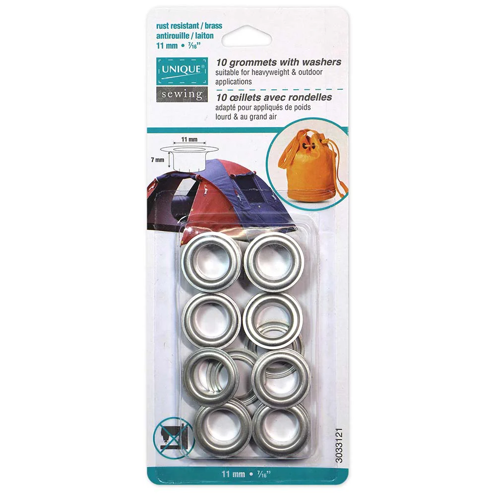 Grommets - 11 x 7mm (3/8″ x 1/4″) - 10 sets- Unique Brand - Image 4