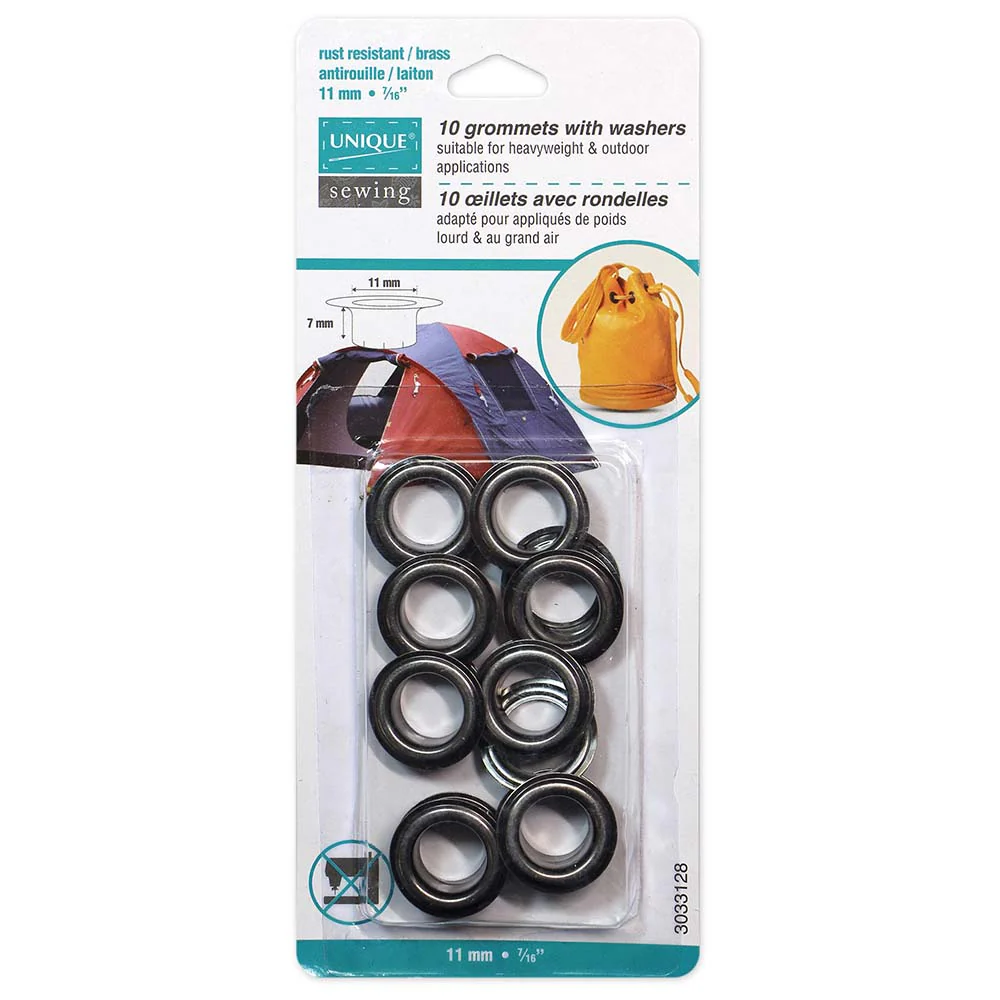 Grommets - 11 x 7mm (3/8″ x 1/4″) - 10 sets- Unique Brand - Image 7