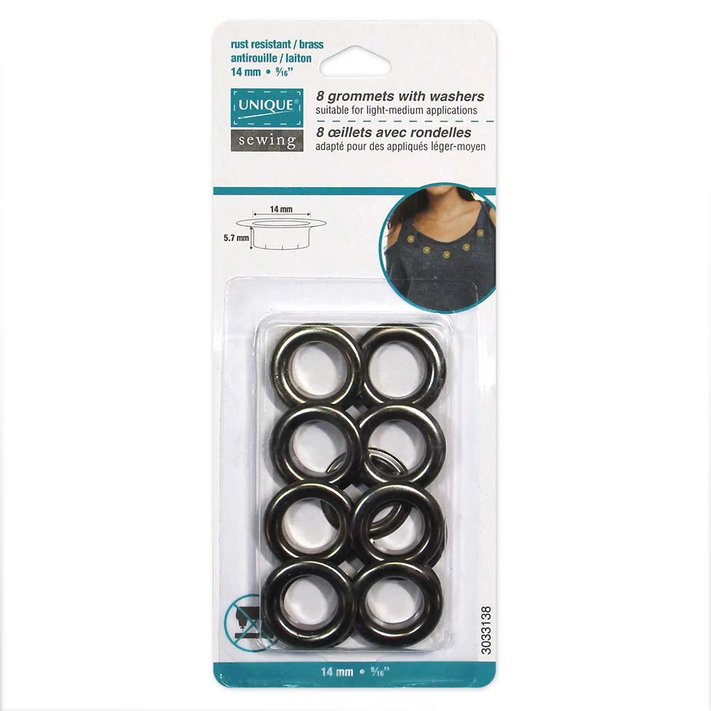 Grommets - 14 x 5.7mm (9/16″ x 1/4″) - 8 sets - Unique Brand - Image 5