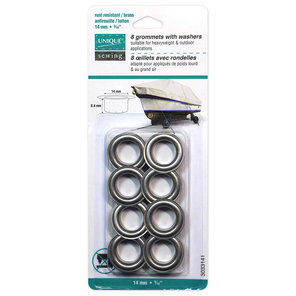 Grommets - 14 x 8.4mm (9/16″ x 5/16″) - 8 sets - Unique Brand - Image 2