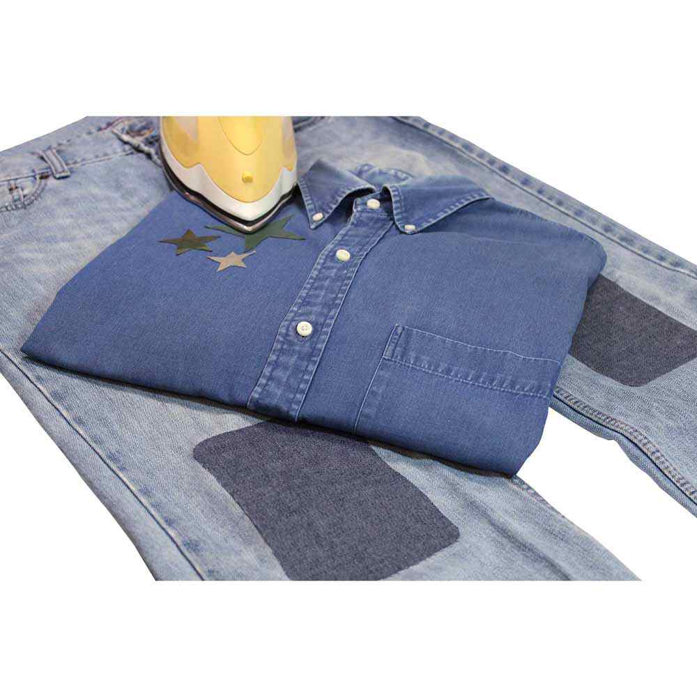 Iron On Patches Denim 4 x 6" 2ct Dark Blue - Image 2