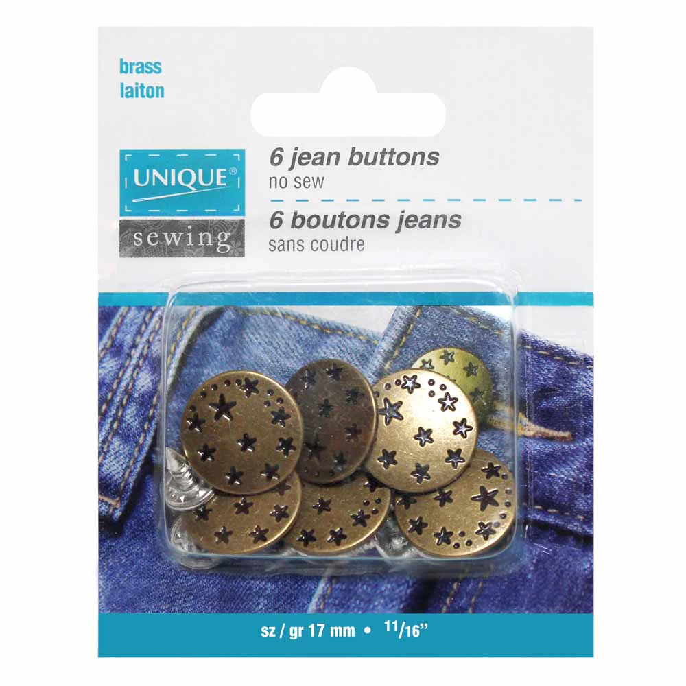 Jean Buttons - 17mm (5/8") - 6pcs - UNIQUE - Image 6