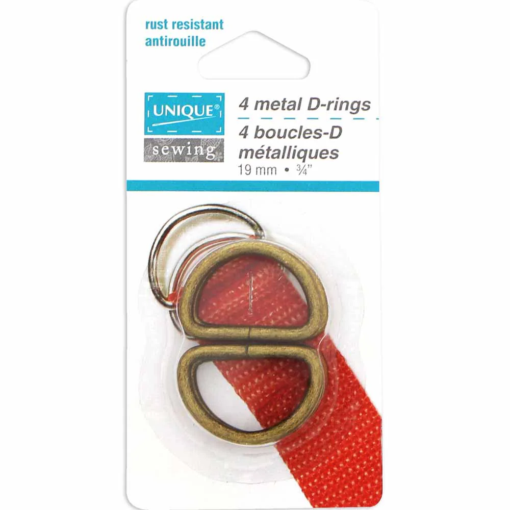 Metal D Rings - Antique Gold - Unique Brand - Image 3