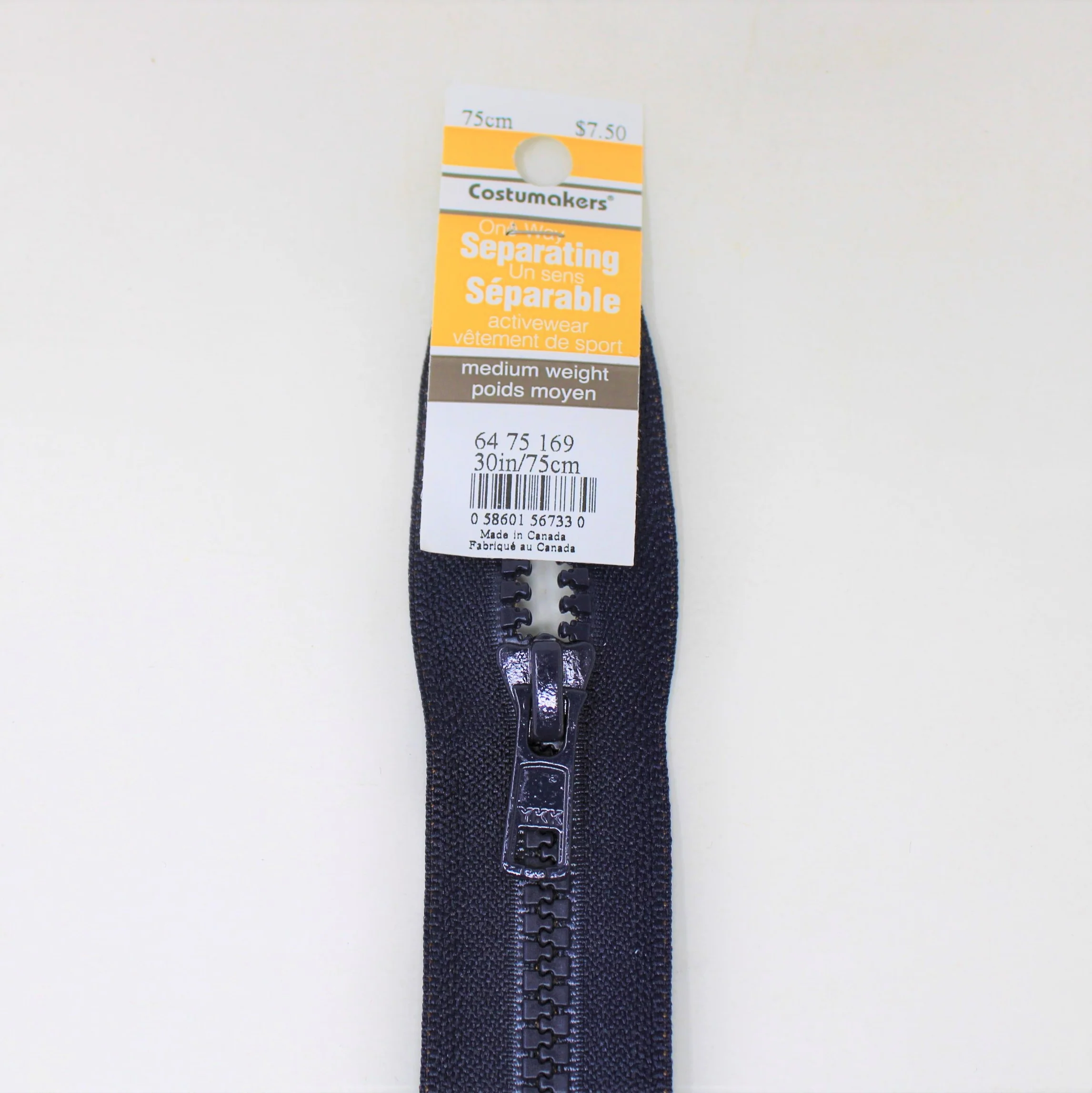 Medium Weight Activewear Zipper - One Way Separating - Costumakers - Image 2