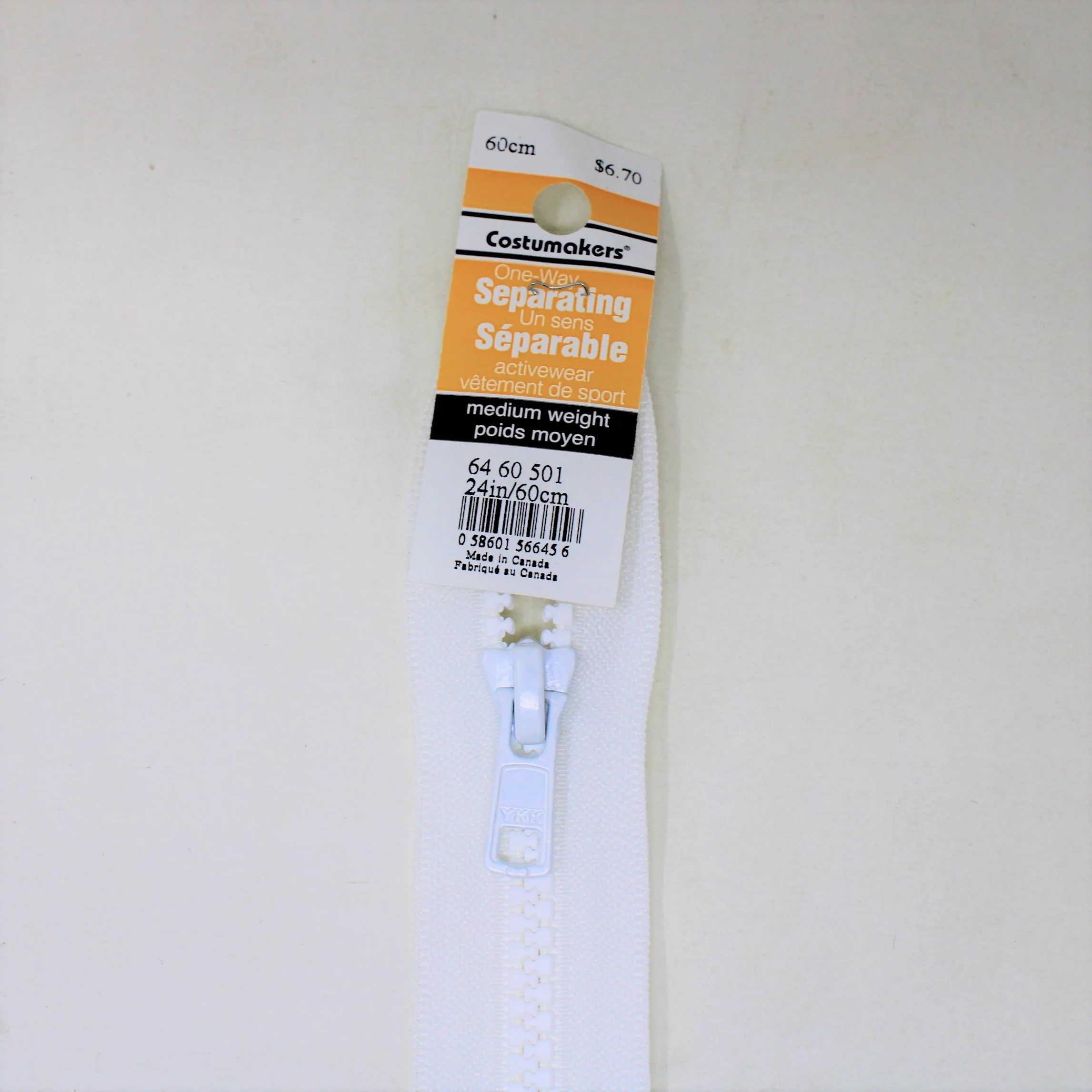 Medium Weight Activewear Zipper - One Way Separating - Costumakers - Image 8