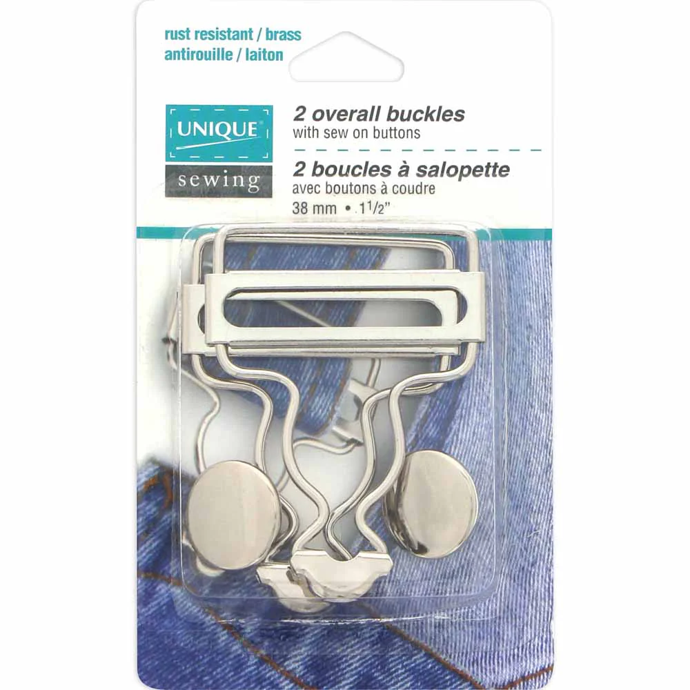 Overall Buckle - 38mm (1 1/2") - 2pcs - UNIQUE