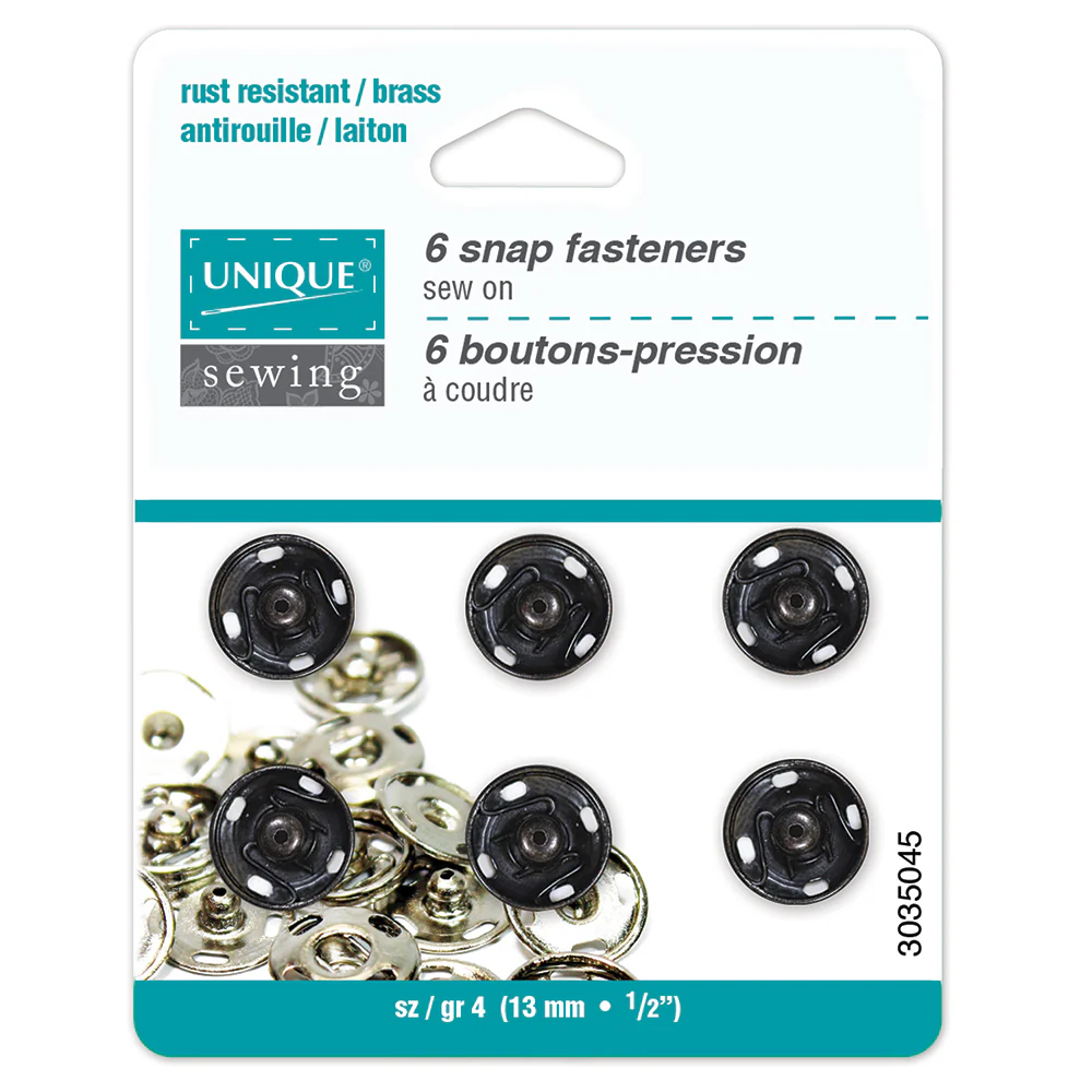 Sew on Snap Fasteners - 13mm - 6ct - UNIQUE - Image 3
