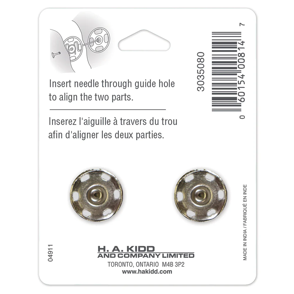 Sew on Snap Fasteners - 18mm - 2ct - UNIQUE - Image 2