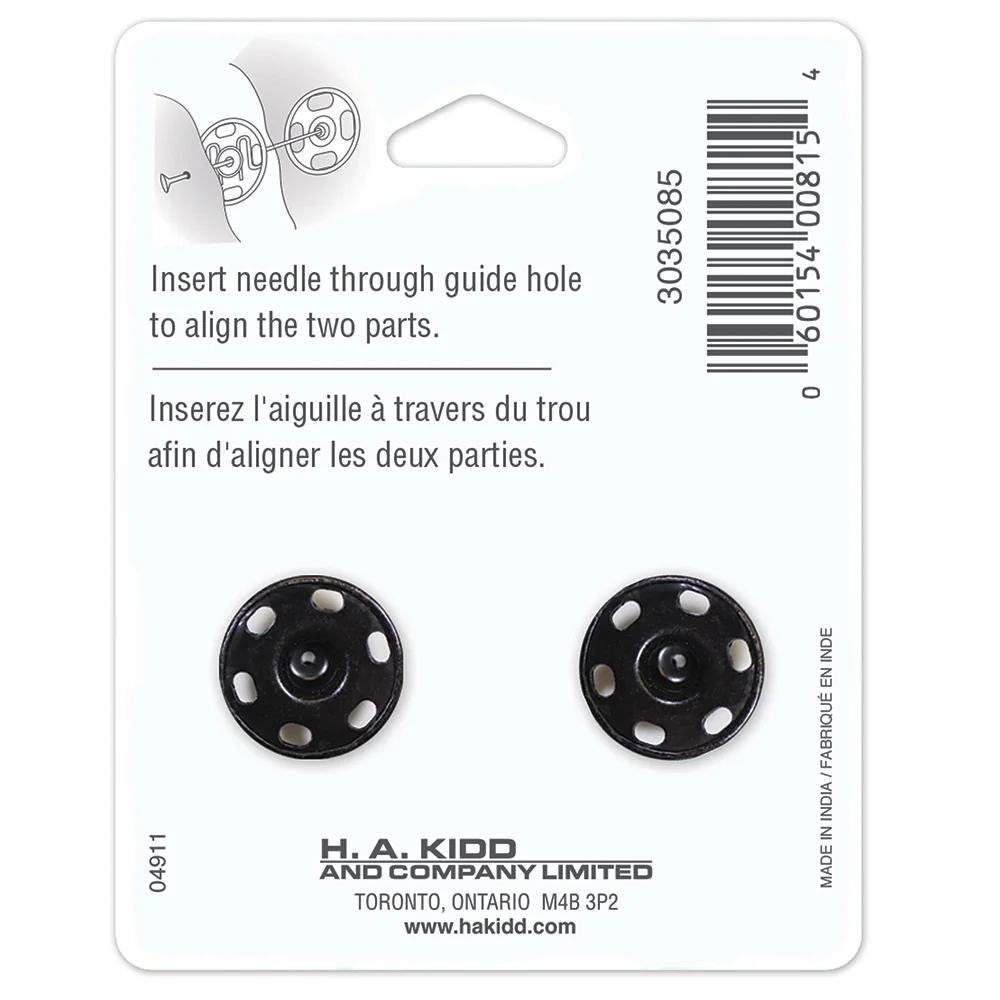 Sew on Snap Fasteners - 18mm - 2ct - UNIQUE - Image 4