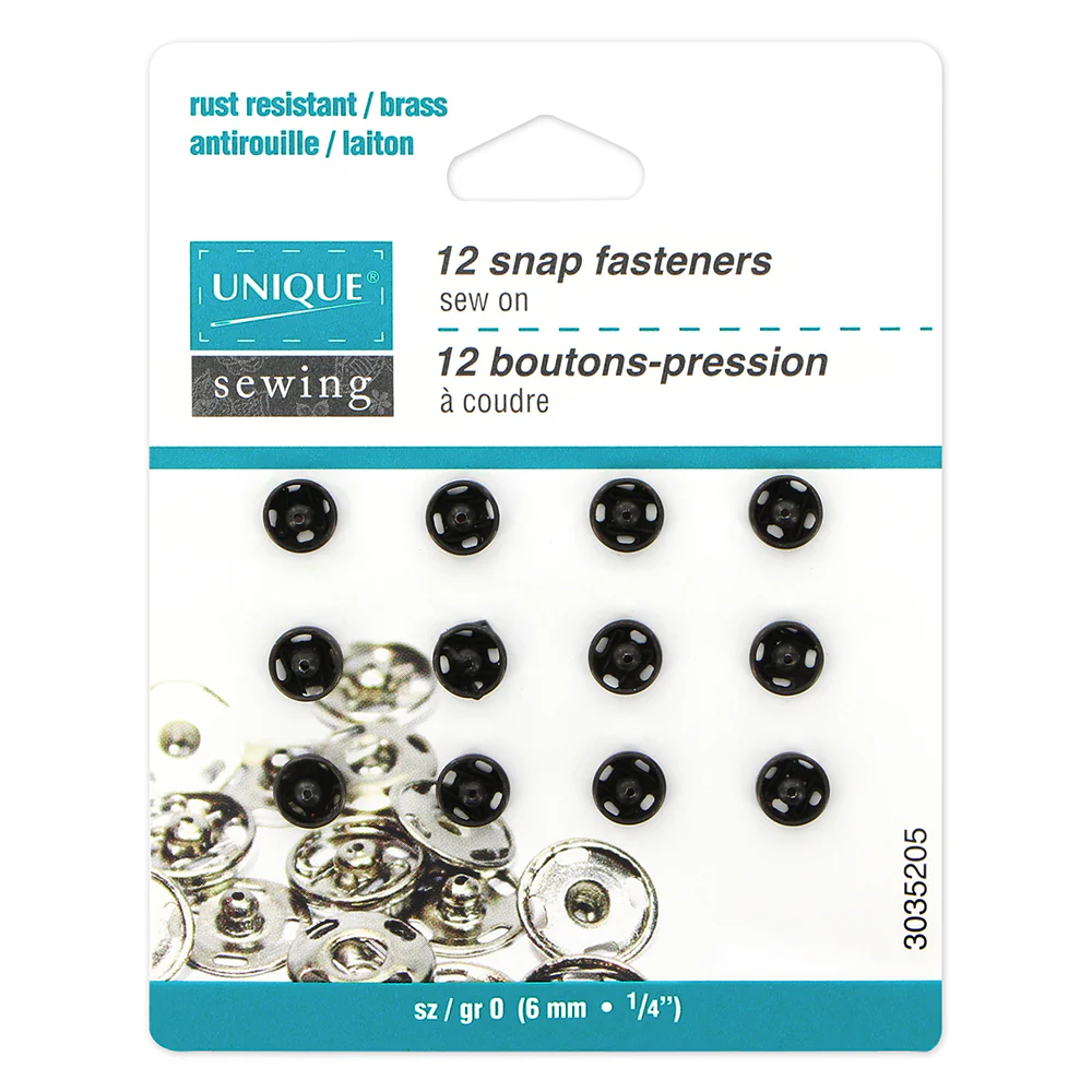 Sew on Snap Fasteners - 6mm - 12ct - UNIQUE - Image 3