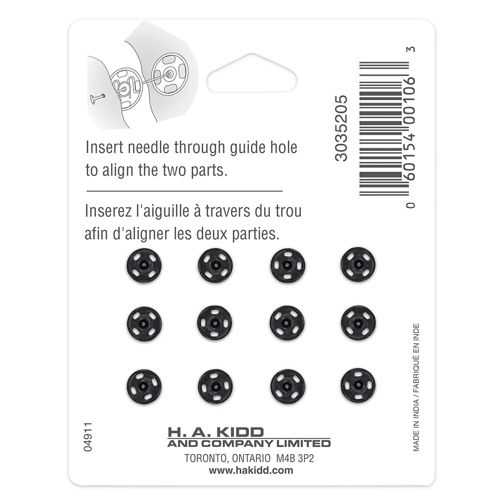 Sew on Snap Fasteners - 6mm - 12ct - UNIQUE - Image 4
