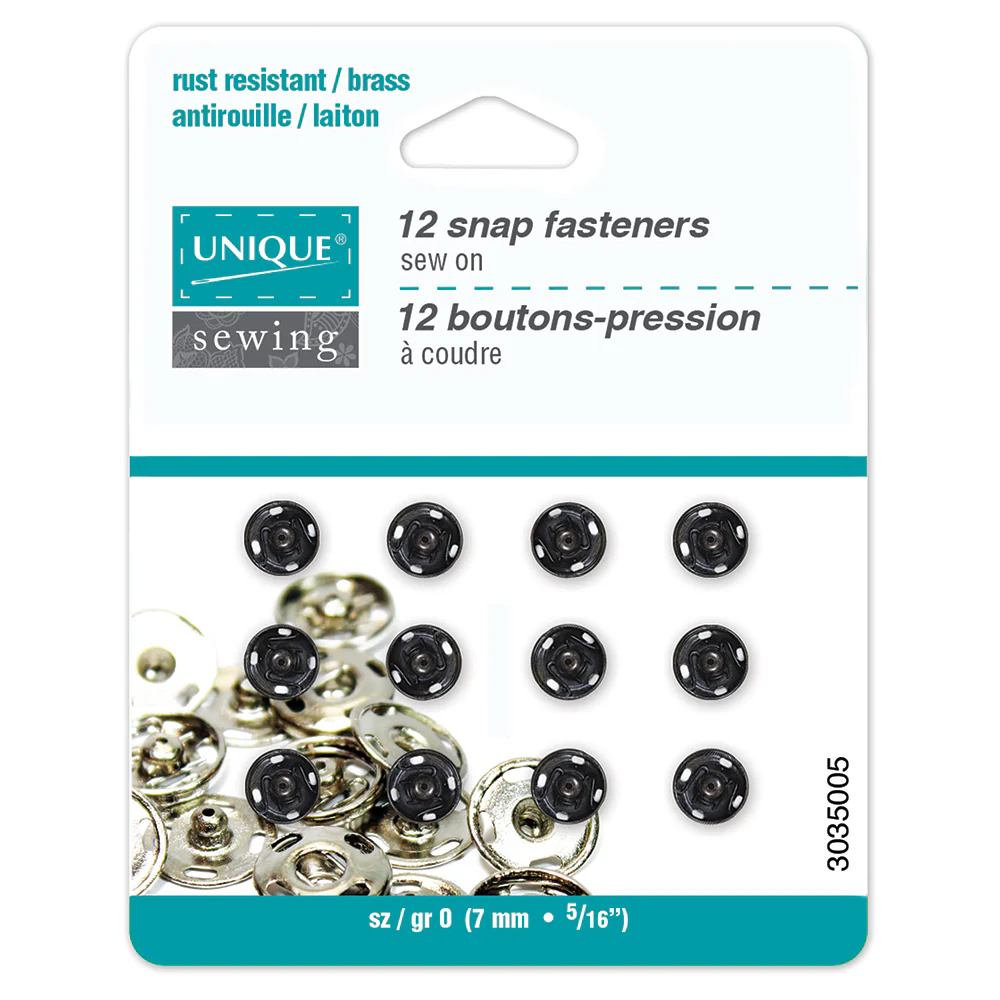 Sew on Snap Fasteners - 7mm - 12ct - UNIQUE - Image 3