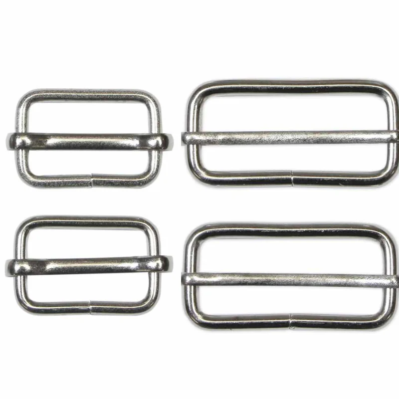 Slide Buckles Metal - 2ct Silver - Unqiue Brand