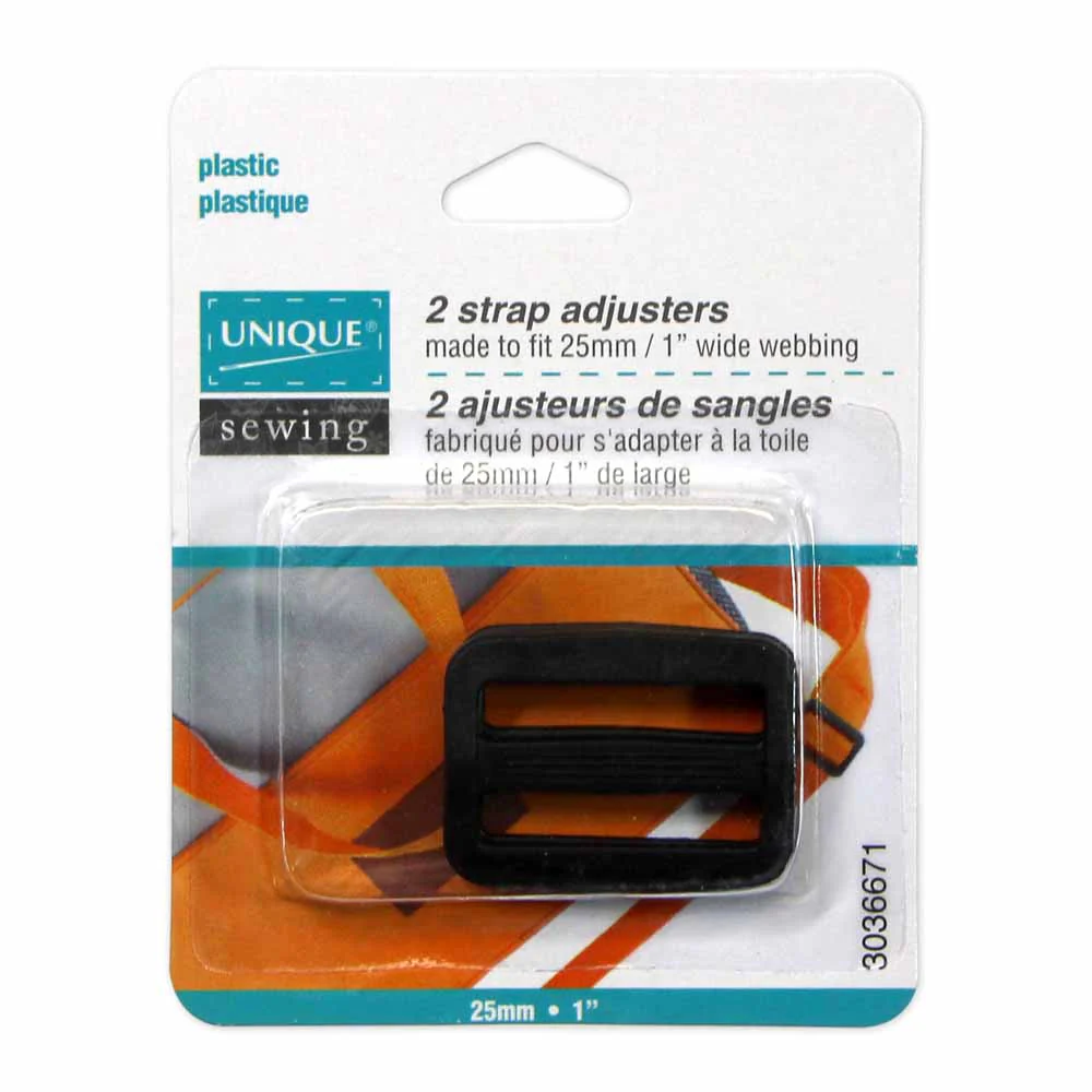 Strap Adjusters Plastic - 2ct Black - Unique Brand - Image 4