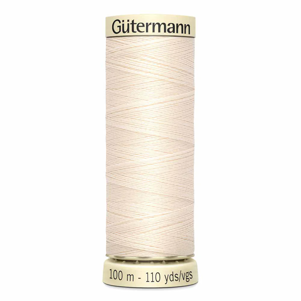 Sew-All Thread - 100m Gutermann - White, Beige & Brown - Image 3