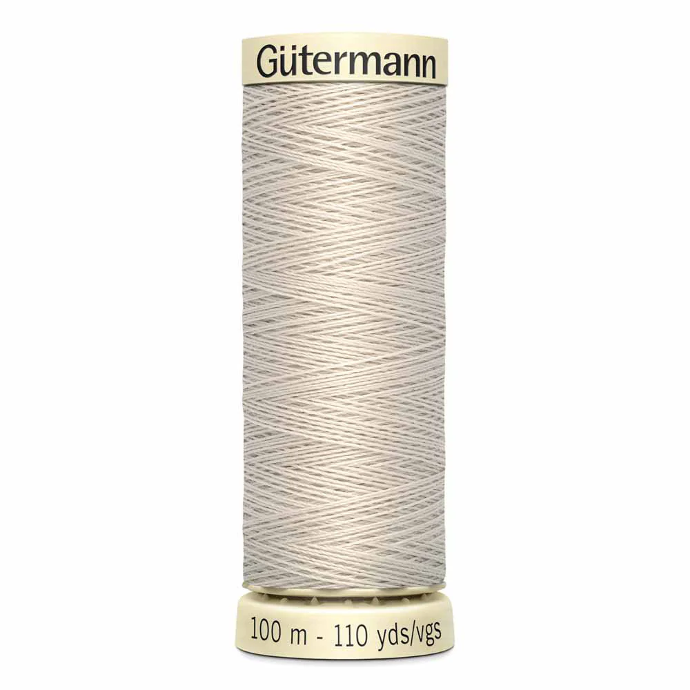 Sew-All Thread - 100m Gutermann - White, Beige & Brown - Image 5