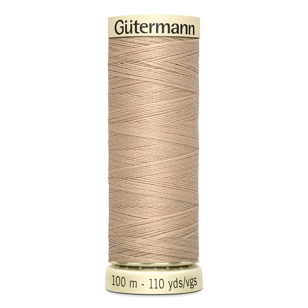 Sew-All Thread - 100m Gutermann - White, Beige & Brown - Image 6