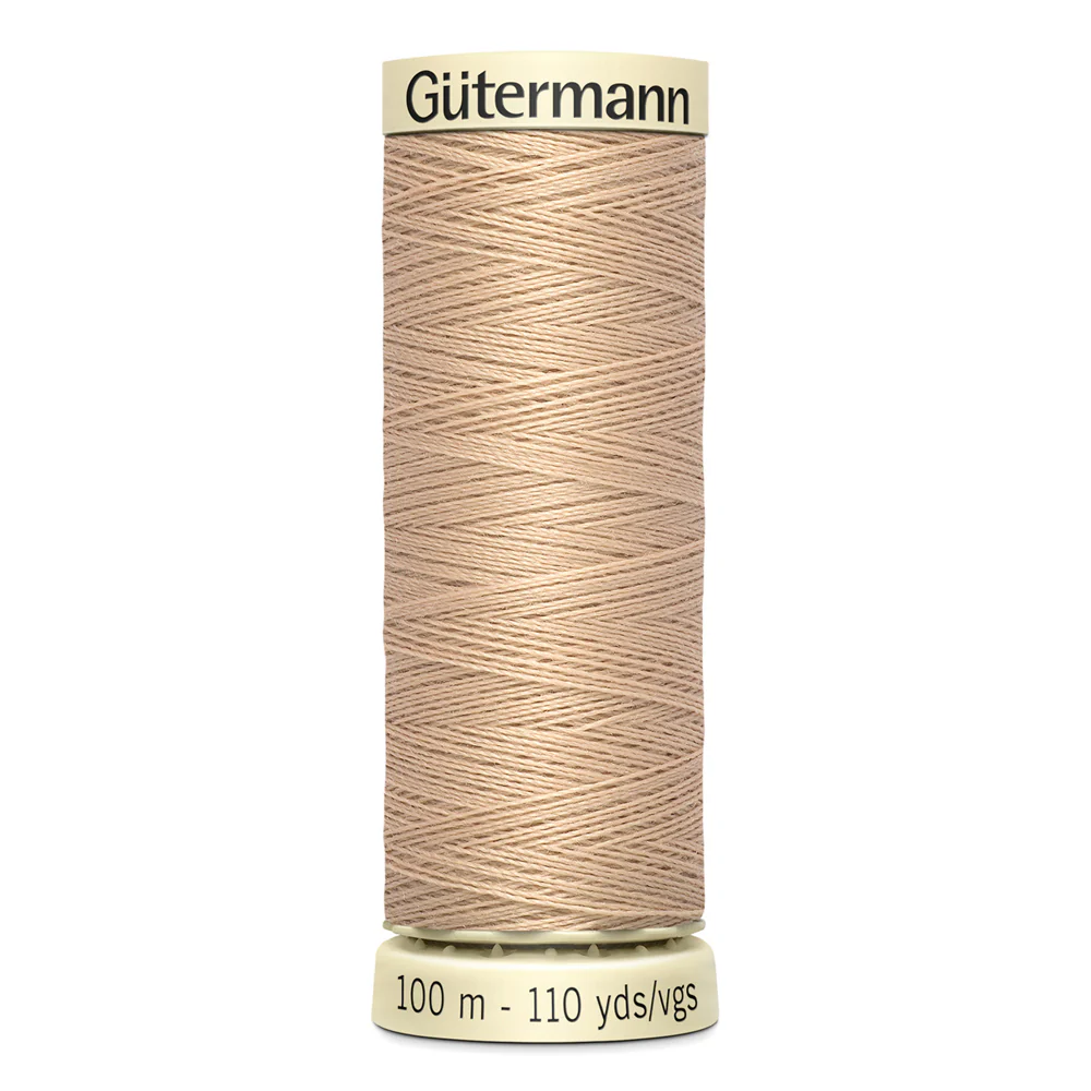 Sew-All Thread - 100m Gutermann - White, Beige & Brown - Image 9