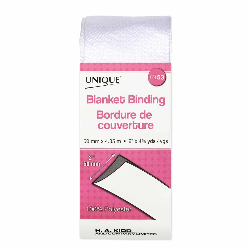 Satin-Weave Blanket Binding - 2" x 4.35m - Unique Brand