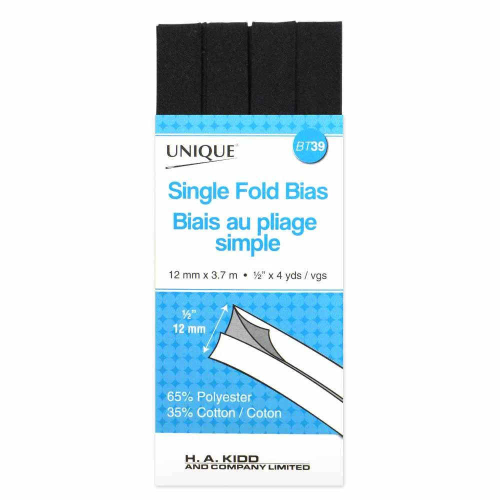 Single Fold Bias - 12mm x 3.7m - Unique Brand