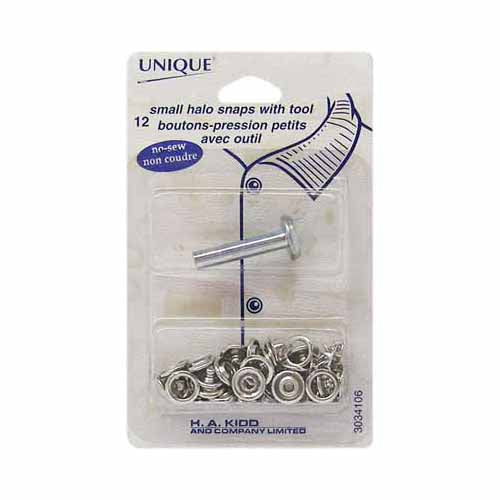 Halo Snap Sets with Tool - 12 sets - Silver